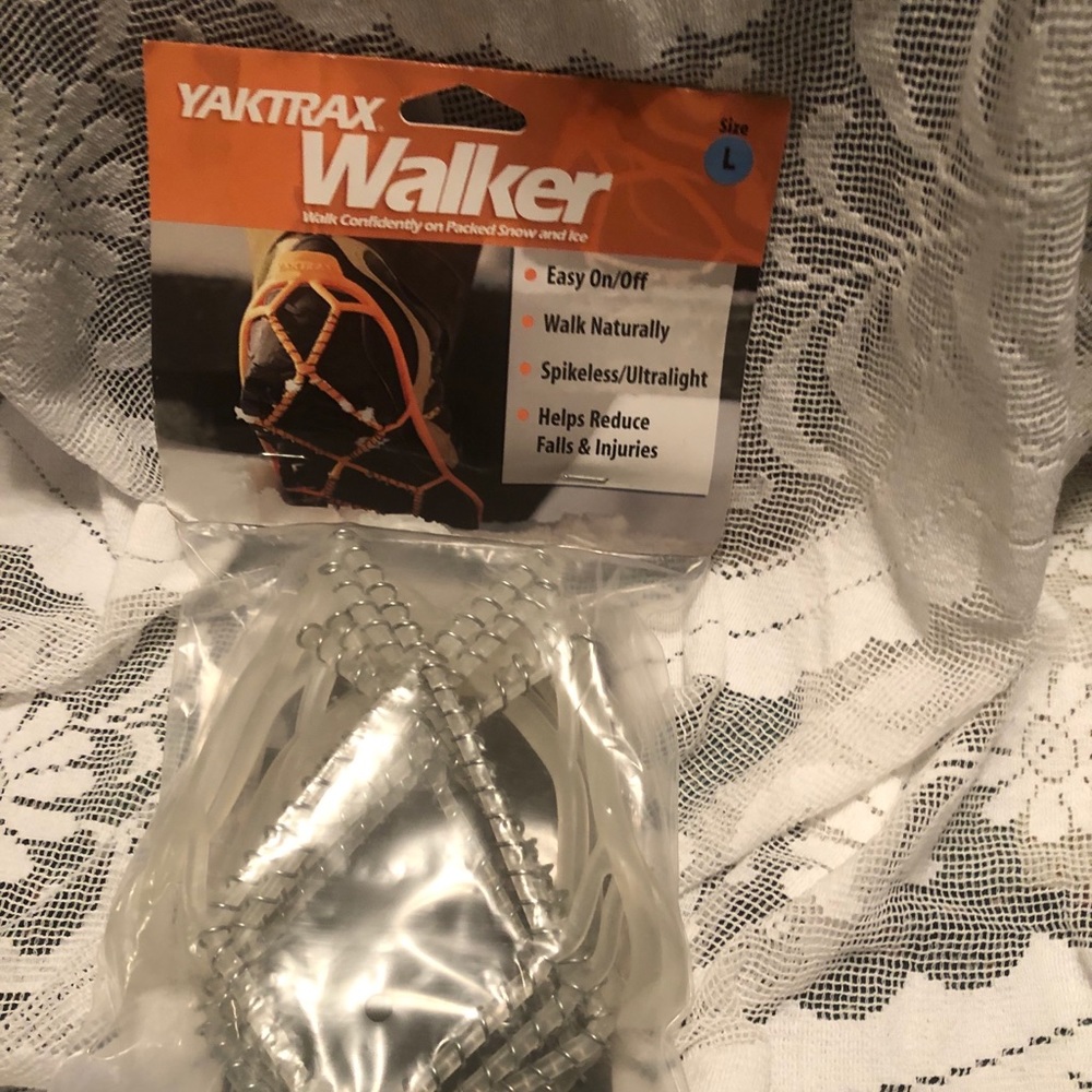 Yaktrax walkers on packed snow and ice NWT